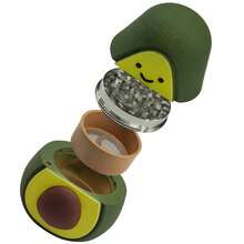 4-Layer Metal Avocado Spice Grinder, Creative And Cute Handmade Vanilla Grinder, Suitable For Daily Kitchen Use, Great Christmas & Anniversary Gift For Boyfriend And Girlfriend - Fastship - Green - View 2