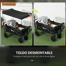 Outsunny Folding Wagons - 黑色 - 查看 7