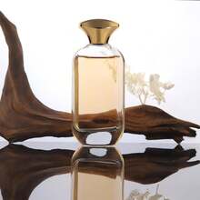 1 pieza, Botella de perfume vacía de 50ml - Botella de vidrio rectangular transparente con vaporizador de niebla fina y tapa dorada, Atomizador de aromaterapia rellenable para viajes - 50 ml rectangular - Ver 3