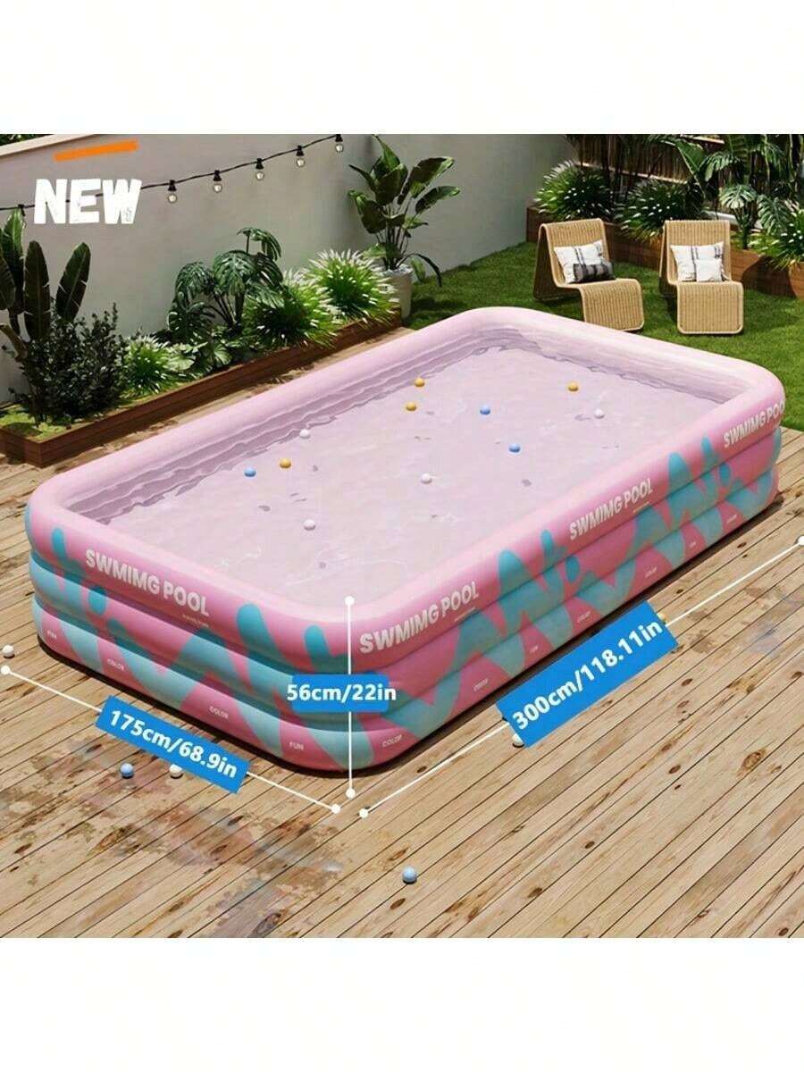 Piscina inflable para el verano, inflación rápida, lleva la diversión acuática familiar al patio y al jardín - A - Ver 1