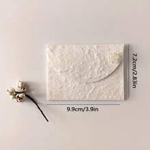 10 White Textured Envelopes, 3.9x2.83 Inches, Handcrafted Exquisite 3D Texture, Suitable For Wedding Invitations, Greeting Cards, Handmade Crafts, Holiday Greetings And Thank You Cards - A - View 11