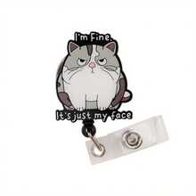 1pc Cute Raccoon Pattern Retractable ID Card Holder Lanyard, With Cartoon Design, Suitable For Nurse Hospital ID, Office Lanyard, School Supplies, Back To School Season - Multicolored. - View 9