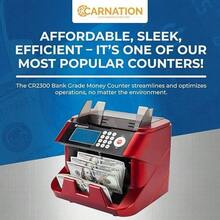 Contadora de Billetes Profesional con Detección de Billetes Falsos Maquina contadora de billetes Carnation CR2300 - Rojo 1 pieza - Ver 4