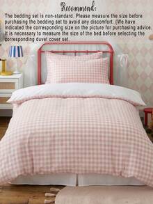2pcs/3pcs Pink Fresh & Cute Striped Kids Bedding Set (1 Duvet Cover + 1/2 Pillowcase, Without Filler), Made Of Soft & Skin-Friendly Polyester Fabric, Suitable For Daily Use, Master Bedroom, Guest Room, All Seasons - Multicolor - View 5