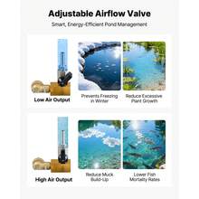 Pond Aerators, 5.2CFM Aeration System For Lakes Up To 3 Acres, 3/4 HP Air Compressor, 1 Diffuser & 100' Weighted Tubing, Outdoor Pond Aeration Pump For Deep Water Oxygen Circulation - 5.2CFM 1 Silicone Diffusion Disk 1 - View 7