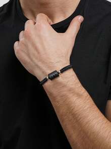 12 Zodiac Signs Glass Bead Handmade Braided Adjustable Men's Bracelet, European And American Cross-Border - Bracelet - View 8