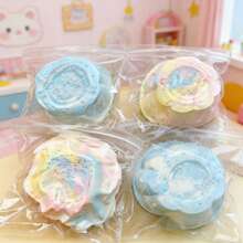 Realistic Dual-Tone Cream Jumbo Pudding Squeeze Toy, Slow Rebound, High Aesthetic, Creative Food Toy, Stress Relief - Multicolor - View 4