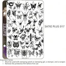 Nail Art Stamping Plate, Butterfly Wing Liquid Nail Decals, Bowknot Nail Stamp Template, Transparent Nail Stamping Silicone Stamp, Nail Art Tools - Apricot - View 10