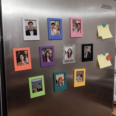 1/3 piezas Marco de fotos magnético de 3 pulgadas, adecuado para película de cámara Fujifilm , decoración para oficina, cocina, sala de estar, dormitorio, Día de San Valentín, cumpleaños, regalo del Día de la Madre