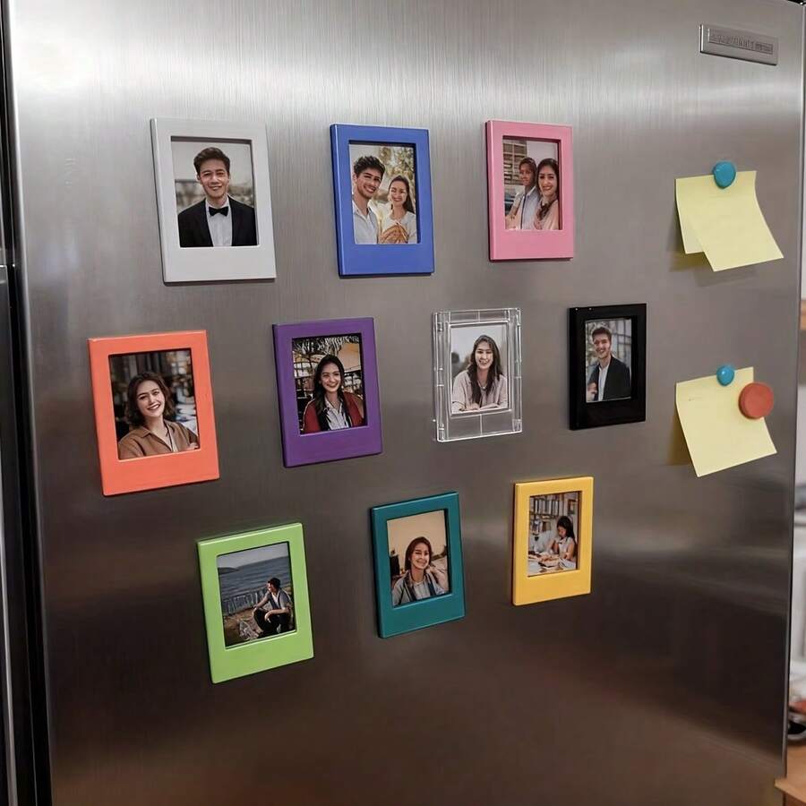 1/3pcs 3-Inch Magnetic Photo Frame, Suitable For Fujifilm Instax Camera Film, Decor For Office, Kitchen, Living Room, Bedroom, Valentine's Day, Birthday, Mother's Day Gift