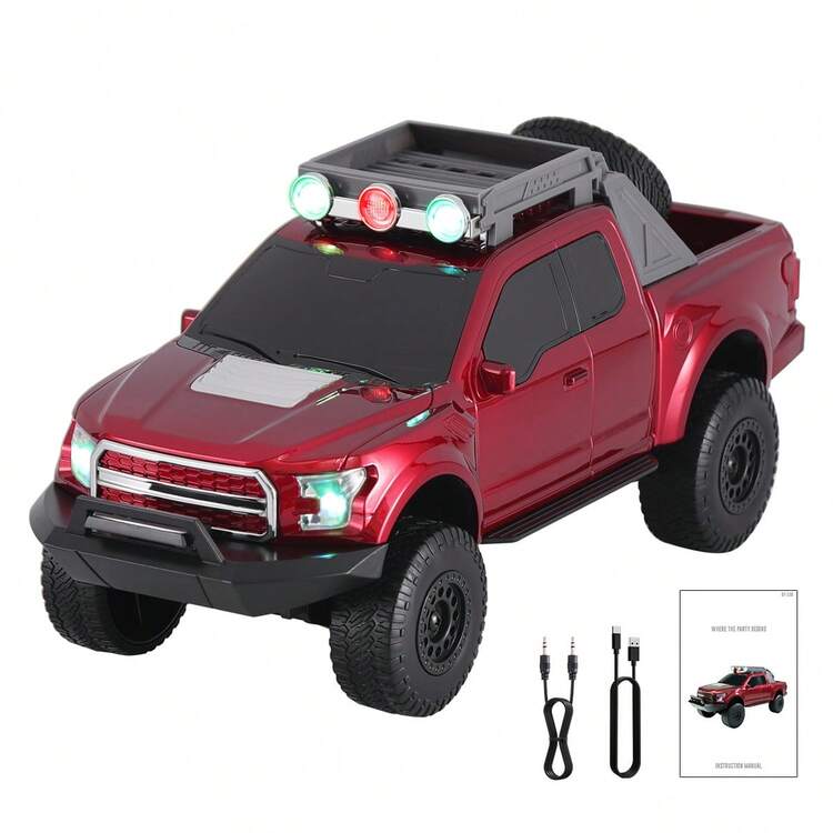 Dazone 3-In Portable Bluetooth Party Speaker, Pickup Truck Model Wireless Speaker With Built-In Microphone For Hands-Free Calls, Portable Wireless Audio With LED Lights, USB/TF/FM/AUX, TYPE-C Charging For Camping, Home Decor & Parties - 查看 11