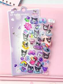 Pegatinas luminosas en relieve con personajes de dibujos animados en 3D, pegatinas de juguete creativas y lindas para niños, al por mayor - Multicolor - Ver 1