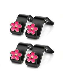 4pcs/2pcs Flower Car Seat Back Hooks, Car Rear Seat Storage Hooks, Decorative Practical Car Accessories - S Hook - View 14