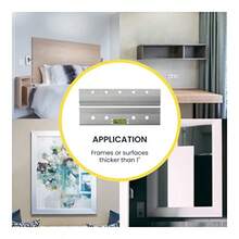 OOK 533212 French Cleat Picture and Mirror Hanger with Hardware 60lb Aluminum 7 Piece - Aluminio - Ver 4