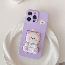 1个3D猫咪手机壳，适用于，防震时尚手机壳 - 淡紫色 - 查看 2