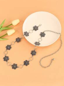 花瓣与精致链条，纤细腰身，散发温柔气息 - 銀色花 - 查看 9