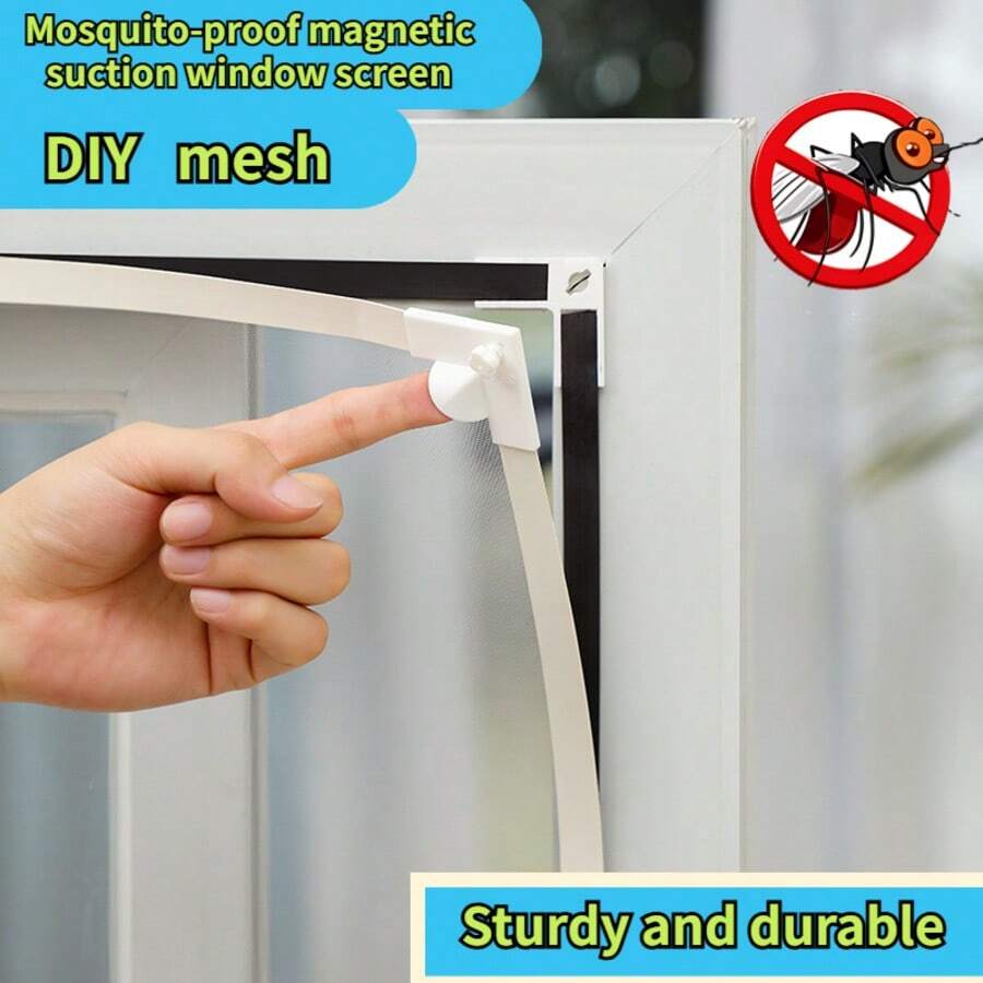 Màn chống muỗi từ tính cho cửa sổ, lưới chống côn trùng tự lắp đặt, chống muỗi và côn trùng bay.