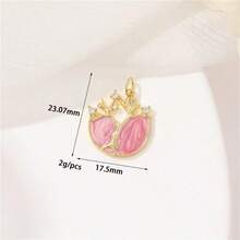 1件铜质时尚创意兔子、大象、蘑菇吊坠，多功能高端DIY手链、项链、耳环饰品配件 - 彩色 - 查看 31