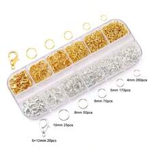 QIAO 3/570/1155/1510件装不锈钢开口圈，珠宝及手表配件；珠宝DIY；珠宝制作开口圈；防锈圈 - 彩色 - 查看 8