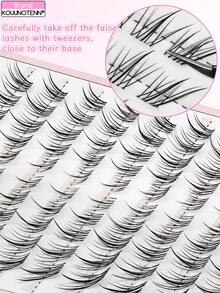 100 cặp mi giả hình mèo hoạt hình tự nhiên, trong suốt - Mật độ cao, mềm mại, cong chữ C, dài 12mm, dày 0.07mm, phù hợp cho người mới bắt đầu tự làm mi giả. - C - Xem 3