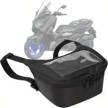 1个摩托车仪表盘面板包 - 耐用涤纶材质，防风防雨，前置储物袋，适合放置手机导航和户外装备，黑色，摩托车手机支架，最佳圣诞礼物 - 多色 - 查看 11