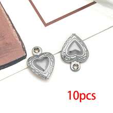 5/10个不锈钢心形水果星星吊坠金色镂空天使草莓吊坠可爱金属吊坠，适用于珠宝制作DIY工艺品手链耳环项链 - 彩色 - 查看 19