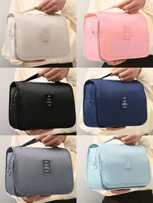 1pc Waterproof Travel Makeup Bag, Hanging Toiletry Organizer, Large Capacity Cosmetic Storage Bag, Multi-Layer Makeup Organizer Bag, Portable Handbag, Perfume Storage Box, Suitable For Cosmetics, Skincare, Razors, Personal Care Items, Multi-Color, Spacious & Practical Travel Essential, Suitable For Men & Women, Holiday Gift - Multicolor - View 4