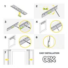 OOK 533212 French Cleat Picture and Mirror Hanger with Hardware 60lb Aluminum 7 Piece - Aluminio - Ver 7