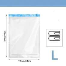 20 túi nén du lịch, túi bảo quản chân không, tiết kiệm không gian, phù hợp với vali, không cần hút chân không, vật dụng cần thiết khi đi du lịch, phụ kiện đóng gói hành lý du lịch, túi đựng đồ du lịch, thích hợp để đựng quần áo, đồ lót, v.v. - Trong sáng - Xem 16