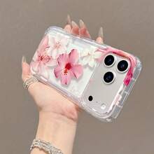 1个花卉图案透明TPU材质手机壳，具有防震防指纹功能，适用于 16 Pro/16 Plus、15/15 Pro Max/15 Pro、11/12/13/14 Pro Max、11 Pro/11 Pro Max、12 Pro/12 Pro Max、13 Pro/13 Pro Max、14 Pro/14 Pro Max、17，软壳设计，优雅创意。 - 彩色 - 查看 2