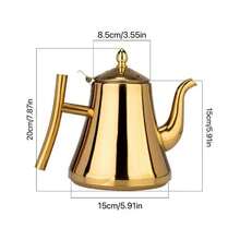 金宫牌带滤网水壶，304不锈钢材质，快速上油，适用于电磁炉，餐厅及厨房适用 - 查看 3