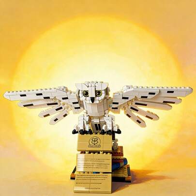 1170pcs Handmade Owl Shaped Building Blocks, High Difficulty 3D Puzzle Model, Desktop Decor, Collectible Stress Relief Toy