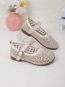 New Summer Sandals, Fashionable Shiny Princess Flat Shoes, Comfortable Soft Girls Shoes - Gold - View 3