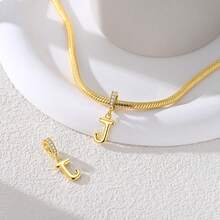 1个A-Z字母吊坠，金色LOVE字母垂坠吊坠，适配原装手镯，DIY首饰礼物 - 金黃色 - 查看 6