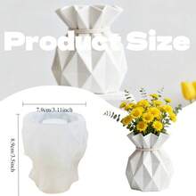 Cubulo 1pc Reusable Asymmetrical Geometric Silicone Mold, Suitable For DIY Candle, Soap, Resin, Plaster, Home Decor And Wedding Centerpiece Crafts - Mold 91 - View 5