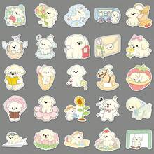 50张/套 春季小狗贴纸，手绘可爱贴纸，创意卡通动物涂鸦贴纸，适用于节日装饰、万圣节、圣诞节、复活节、DIY水瓶、滑板、活力美学涂鸦套装、日记本、剪贴簿、派对用品，冬季、新年必备 - K - 查看 4
