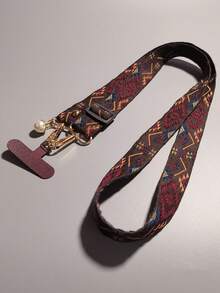 Minimalist Lanyard Gasket Rhombus Pattern Retro Pearl Lanyard Minimalist Fashion Halter Wide Shoulder Strap Long Detachable Phone Case Holder Spring Gift - Multicolor - View 15