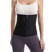 1pc Zipper Waist Trimmer, Suitable For Fitness Yoga, Designed For Sweat Absorption And Fat Burning - Multicolor - View 10