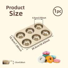1pc Donut Baking Pan, 6/9/12 Cavities Non-Stick Donut Mold, Carbon Steel Ring/Flower Shaped Baking Tray, Suitable For Homemade DIY Donuts, Oven , Easy Release & Clean, Cake Mold, For Home Baking - View 12