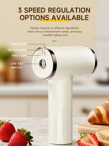 Wireless Handheld Electric Egg Beater, 5-Speed Variable Frequency Cream Mixer, Ultra-Quiet Baking Tool For Cake, Mousse, Whipped Cream - Rechargeable, Lightweight - Multicolor - View 7