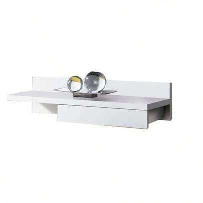 Miroytengo Armário de hall de entrada, móvel para entrada, armário de entrada branco com gaveta, 70x20x28 cm, elegante, montado na parede para hall de entrada moderno, decorativo, fácil de montar, feito de melamina, prático, compacto, para organização e armazenamento..