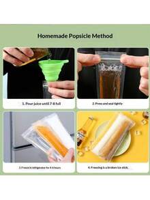 Kantong Es Lolipop yang Dapat Digunakan Kembali, Terbuat dari Bahan PET, Cocok untuk Menyimpan Yogurt, Buah, dll., Sangat Cocok untuk Perjalanan dan Penggunaan di Luar Ruangan - MultiWarna - View 5