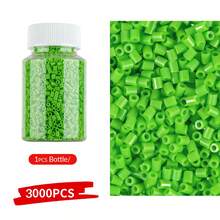 3000颗绿色包装珠子，防漏收纳瓶，DIY吊坠钥匙扣饰品制作工艺材料 - 2.6mm拼豆豆 - 查看 18
