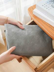 1pc Fabric Foldable Underbed Storage Box, Home Bedding & Clothing Organizer Bag With Zipper & Handle, Space-Saving Large Capacity, Home Organization, Moving Packing - Multicolor - View 7