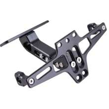 Porta Placa Universal Para Moto Ajustable Con Luz Negro - A - Ver 8