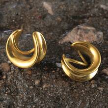 2个无限符号耳扩隧道不锈钢鞍形耳塞 8mm-16mm 耳扩器穿刺饰品 - Infinity - 查看 9