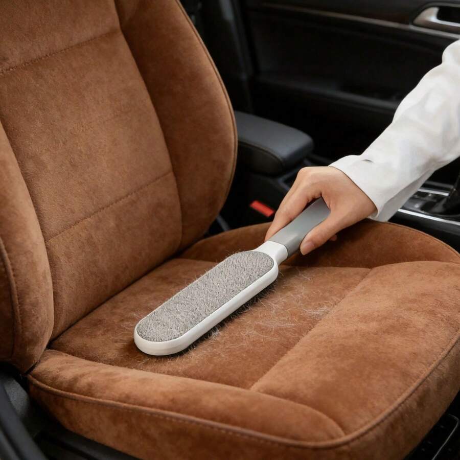 汽车座椅清洁刷，双面宠物毛发去除器，手动静电粘毛刷，适用于猫毛、衣物、沙发、家具、地毯清洁 - 清潔刷 - 查看 1