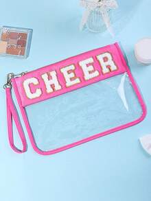 1个成人极简信封式半透明PU化妆包，收纳包，礼品包装（不含产品），适合日常使用、节日、度假、商务旅行、派对等场合，透明材质，可收纳化妆品、洗漱用品，带拉链，可作美甲包、化妆包、梳妆包、洗漱包、桌面收纳包、化妆包、大容量化妆包、圣诞礼物、小包、手拿包/小手提包、化妆品收纳包、化妆刷收纳包、迷你收纳包、大容量收纳包、圣诞礼物、化妆包 - 彩色 - 查看 32