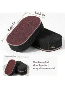 2个装的钻石砂纳米魔力海绵刷是一款厨房家用除锈和清洁锅具的神奇工具。它是一款用于清洁锅底黑色污渍的海绵刷。 - 圓形 - 查看 3