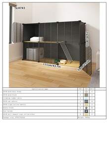 Stackable Multi-Layer Cat Cage With Climbing Ladder, Pet Playpen For Kittens, Rabbits, Guinea Pigs And Other Small Animals - Multicolor - View 21